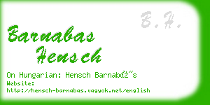 barnabas hensch business card